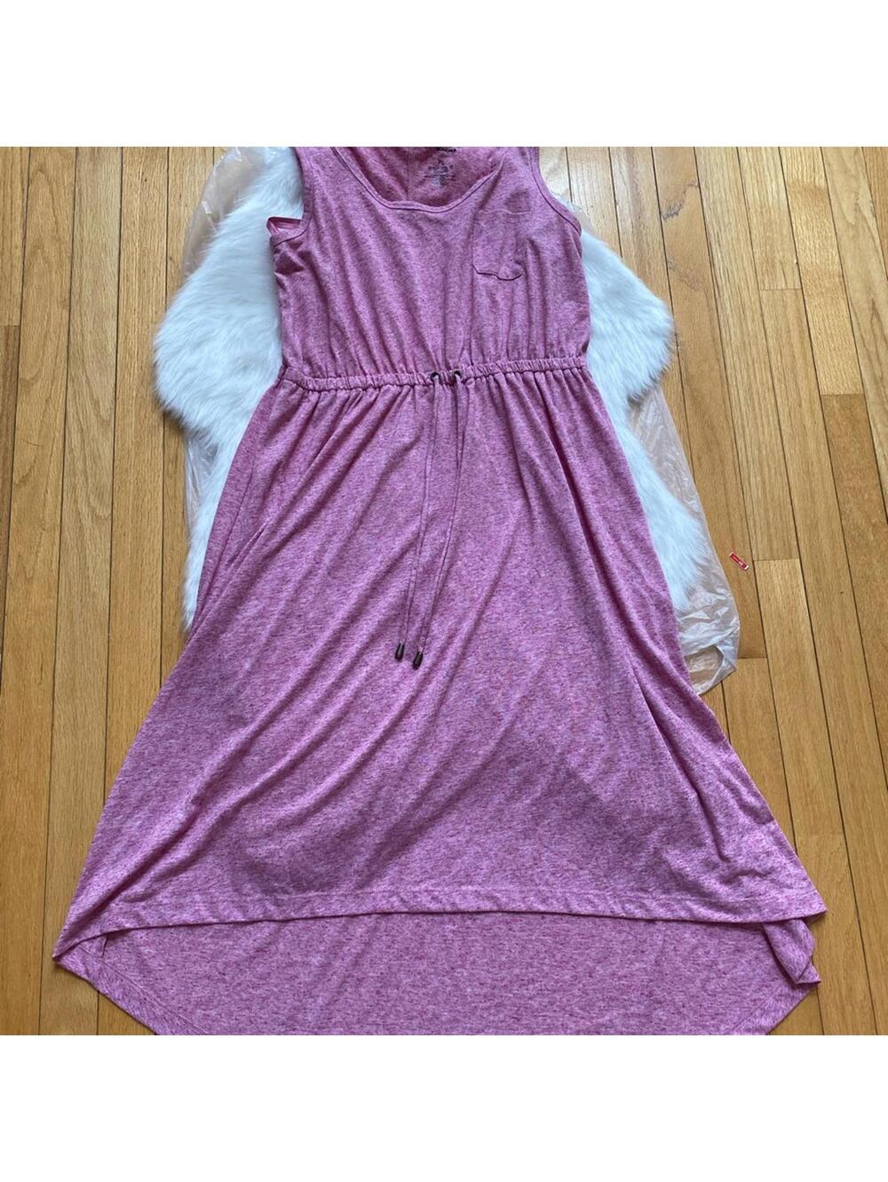 Sonoma Pink Sleeveless Dress with Drawstring Waist Size PL